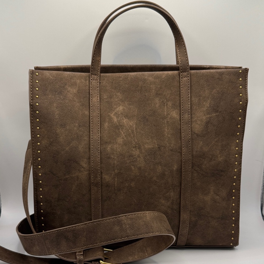 Style & Co. Studded Brown Tote Bag